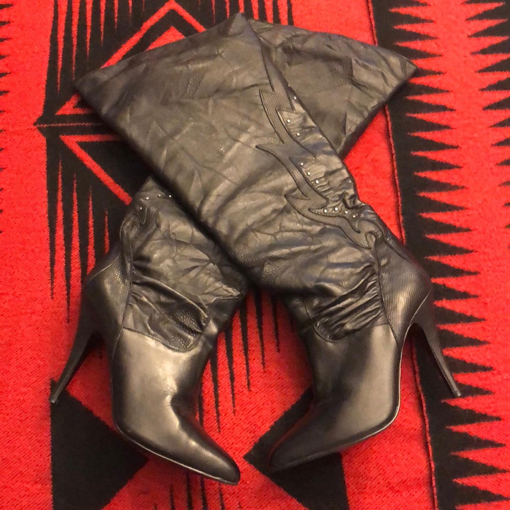 Sexy Black Stiletto Boots